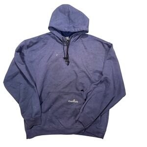 Vintage Carhartt Hoodie 2XLT Navy Pullover Thrashed Distressed Faded‎ 90s Grunge